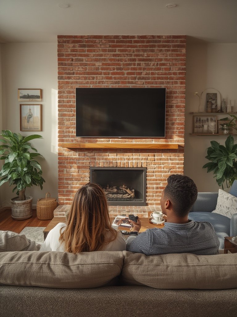 TV mount for brick fireplace without drilling - Illustration 3