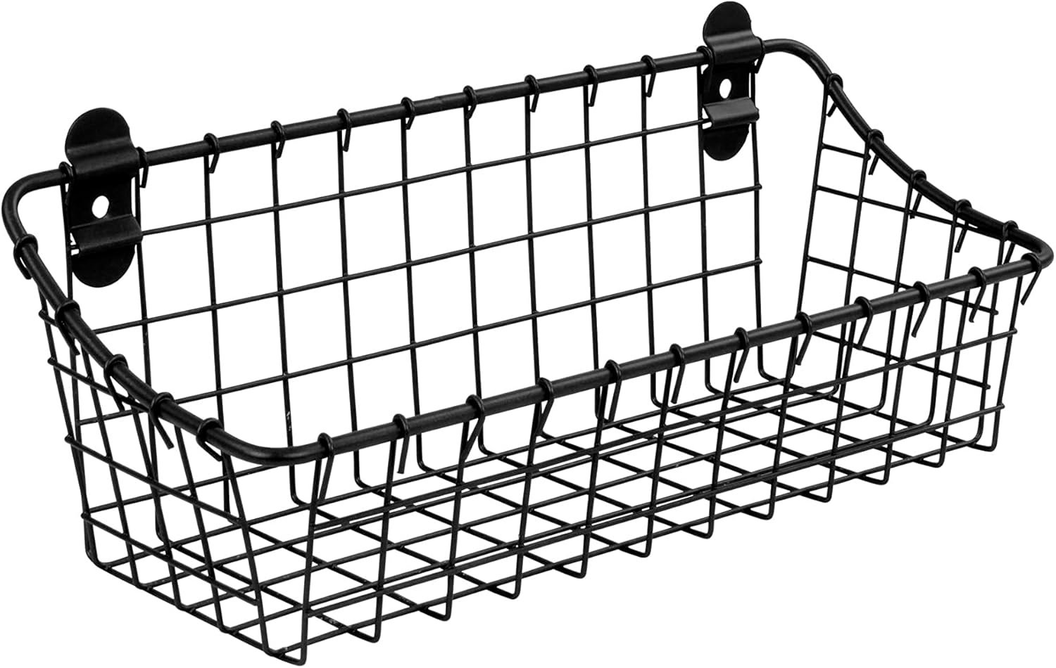 wall mounted wire basket