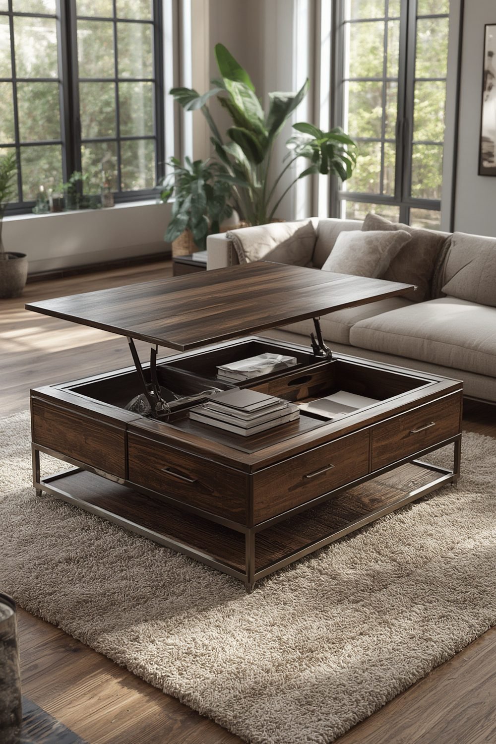 lift top coffee table product view